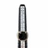 Excelente Anel TOM WOOD anel Anel de Maio Ônix Preto Diamante Prata 925 masculino 48 Usado