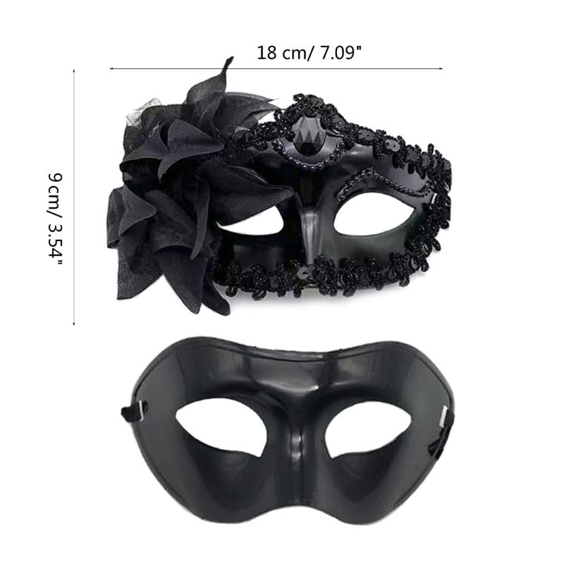 Couple Venetian Mask Masquerade Ball Mask Carnival Mardi Gras Prom Mask Theatrical Mask Cosplay Party Masque Lace Mask