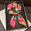 70cm Versatile Fashionable Mulberry Imitation Silk Scarf for Middle-Aged & Elderly - Summer Neck Protection