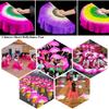 Multicolors Chinese Short Bellydance Fan 17/20cm Half Circle Silk Veil Pairs Bamboo Fans