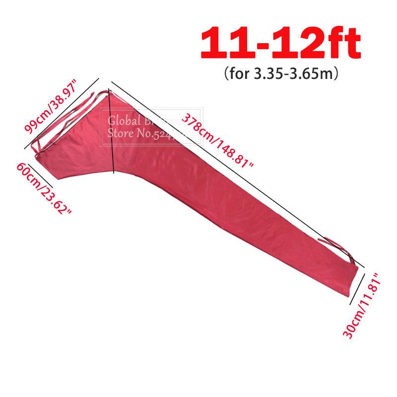 210D Für 8-13Ft Großsegel-Baumabdeckung Bootssegelabdeckung Wasserdicht Anti-UV-Sonnenschutz Staubdichte Baumsegelabdeckung Bootsabdeckung Rot