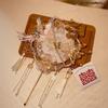 Elegant Double-Sided Wedding Bride Fan - High-End DIY Material for Xiuhe Ceremonies