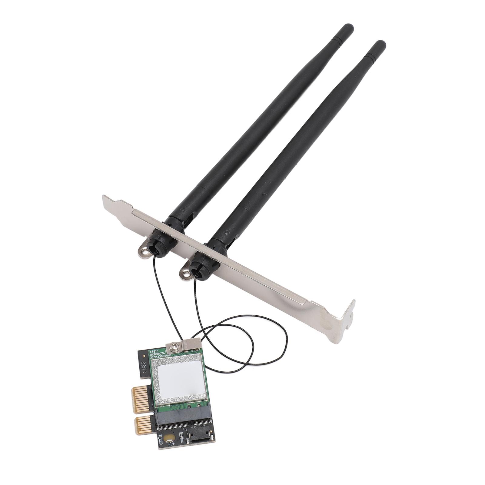 

5G Network Card 2.4G 5G 867Mbps Dual Band 802.11AC BT4.1 Plug and Play PCIe WiFi Adapter Card for Win System Computer