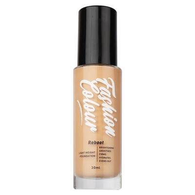 FASHION COLOUR Light Weight Reboot Foundation, Full Coverage, Glossy Natural Finish, Cover Blemishes and Dark Spots | Shade 02 | 30ml