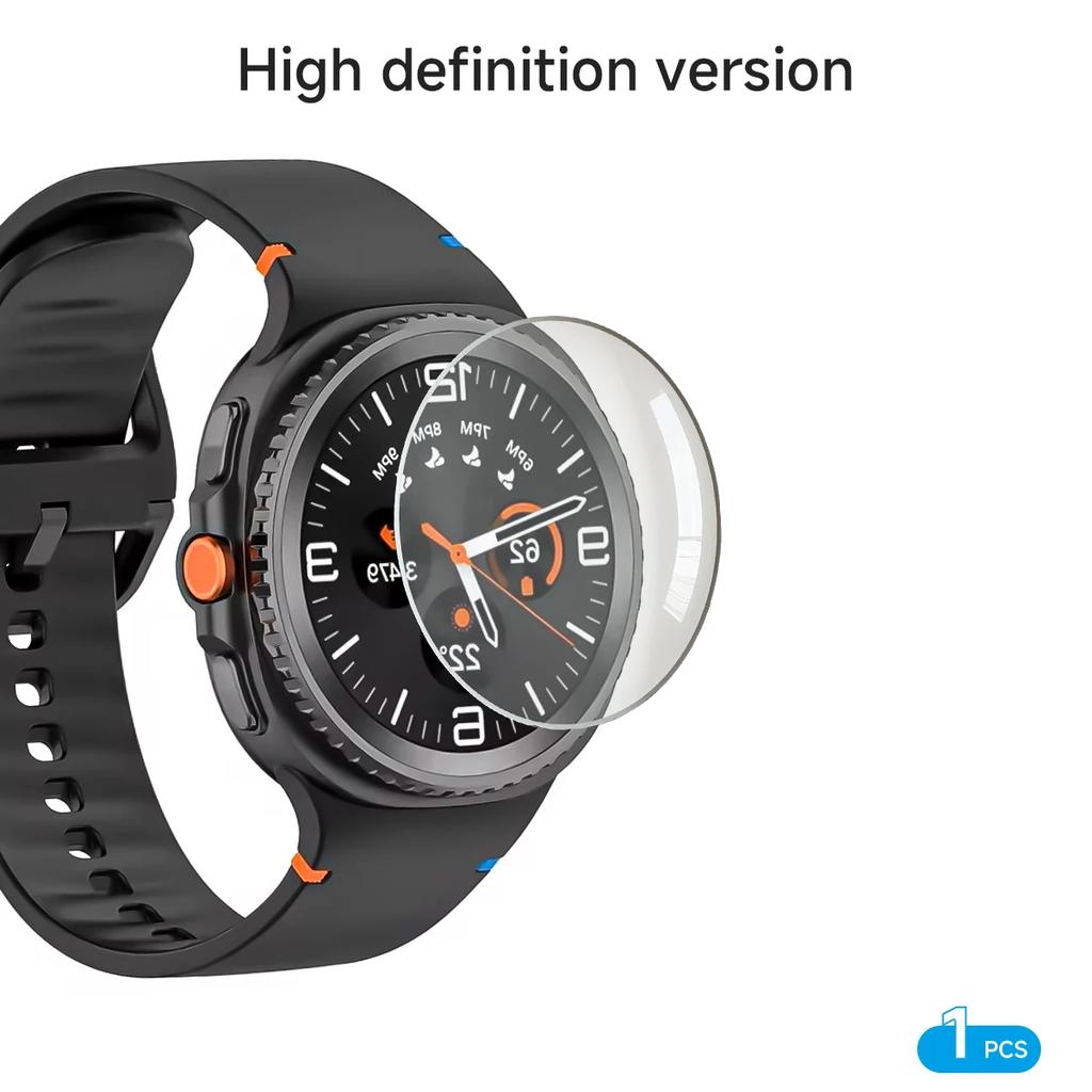 1-5PCS Screen Protector for Samsung Galaxy Watch 8 40mm 44mm Classic 9 HD tempered glass film+Eye-protection purple light