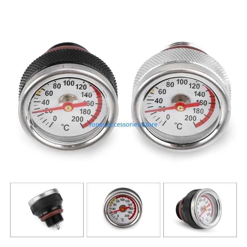 W8KD Motorcycle Dirt Pit Bike Parts Oil Caps Temperature Gauge M20x1.5 0-200℃ Meter