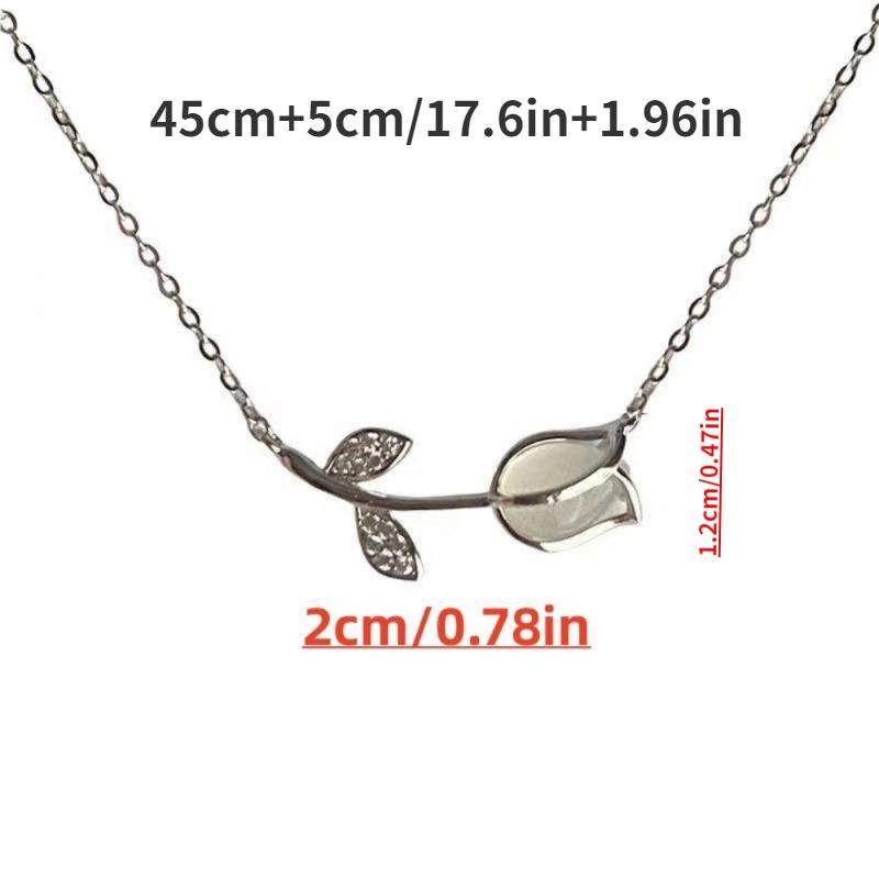 Creative And Elegant Tulip Necklace, Multifunctional Collarbone Pendant Necklace, Fashionable And Elegant Necklace, Birthday, Graduation Anniversary,