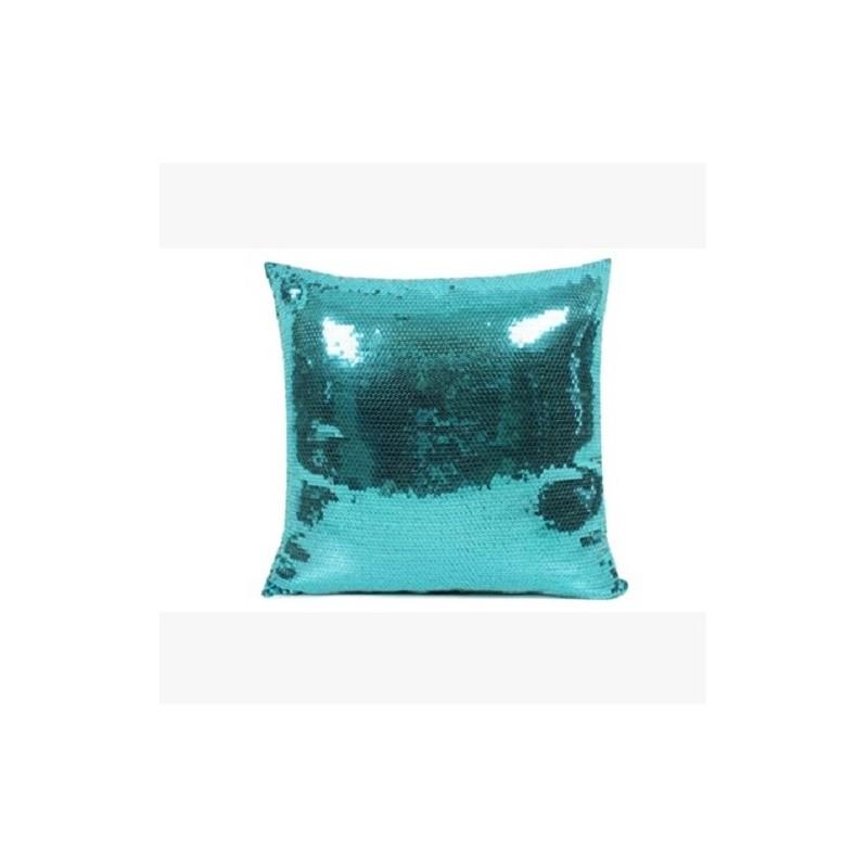 Luxurious Satin Sequin Pillow Cover 17 Inches With Handpainted Floral Design For Home Decor