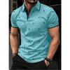 Neues Herren Revers Polo Flamingo Kurzarmhemd Modisches und Personalisiertes Bedrucktes Street Top
