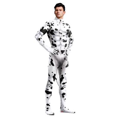 Erwachsene Unisex Tier Kuh Kostüm Karneval Festival Halloween Zentai Bodysuits mit Schwanz Onesie Purim Verkleidung Jumpsuits