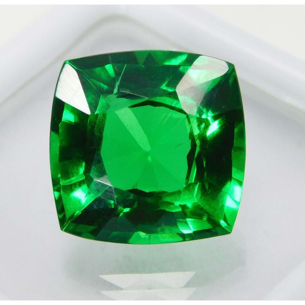 10.00 Ct NATURAL Green Tourmaline Square Cushion Shape Loose Gemstone