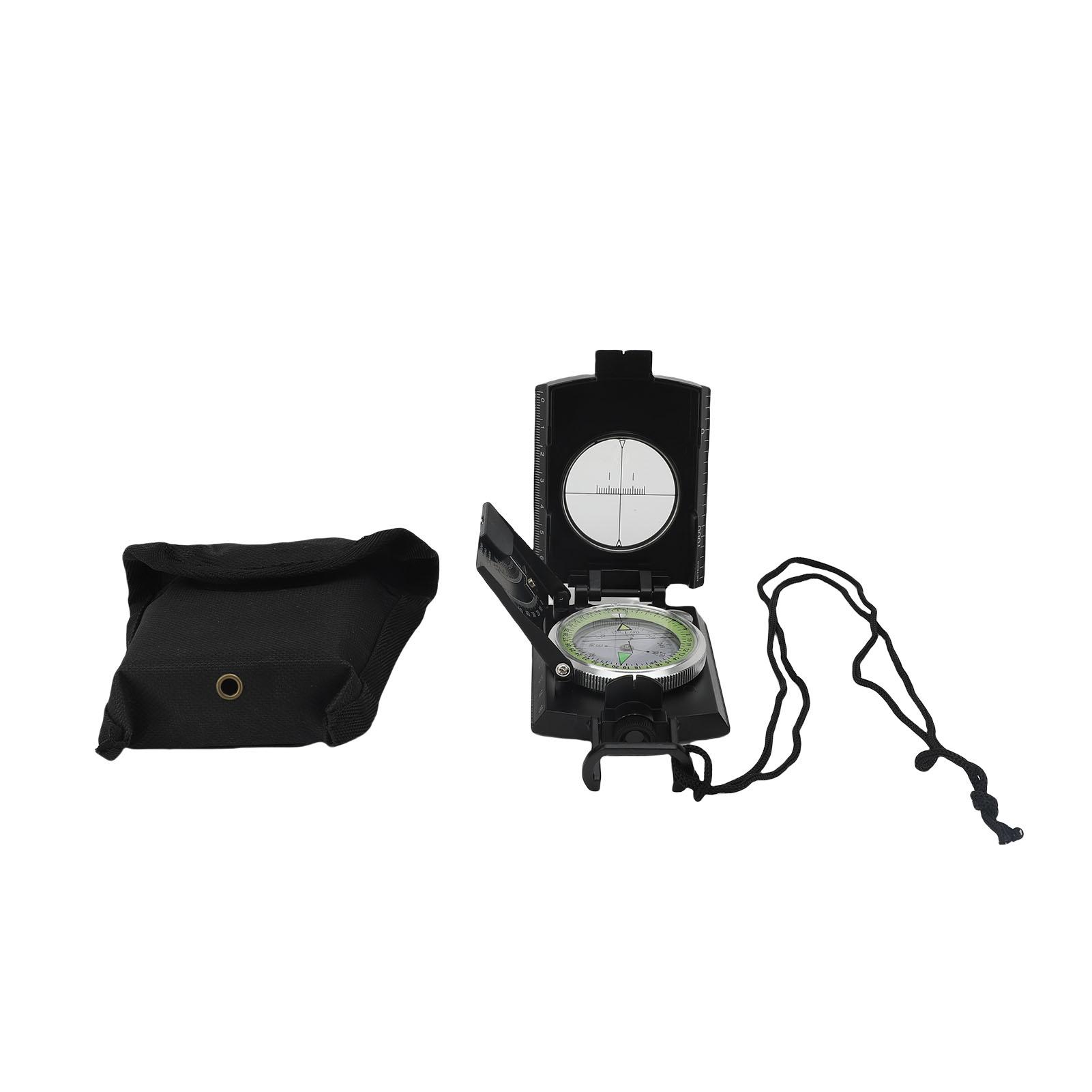 

Портативный компас Многофункциональный Высокоточный Металлический Люминесцентный Компас с Инклинометром Уровнем для Ou Black