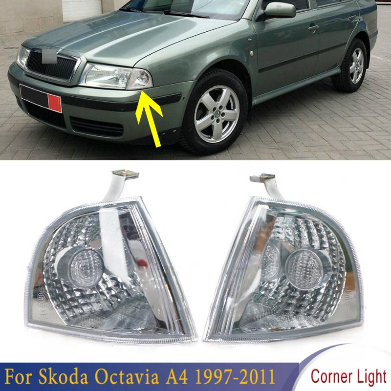 For Skoda Octavia A4 1997 1998 1999 2000 2001 2002 2003 -2011 Front Bumper Headlight Side Marker Corner Turn Signal Light Lamp