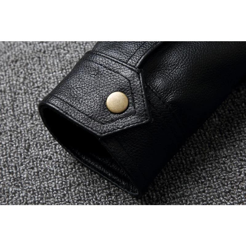 Chinês Tamanho Marrom Preto Couro de Vaca Real M65 Caça Jaqueta de Couro Homens Genuíno Casaco de Couro Inverno Bolsos Jaquetas Jaqueta Masculina De Couro