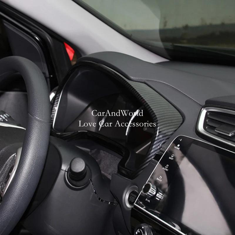 Kohlefaser Armaturenbrett Dekorative Instrumentenanzeige Rahmen Abdeckungen Verzierungen Für Honda CRV CR-V 2017-2025 Auto Innenraum Zubehör