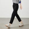 Elastic Waistband Lace-Up Split Harem Pants for Women