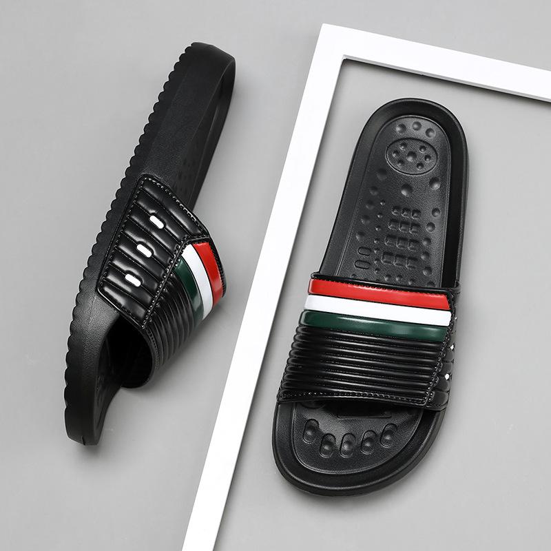 Men s Trendy Korean Style Breathable Non-Slip Plus Size Summer Slippers 45-46