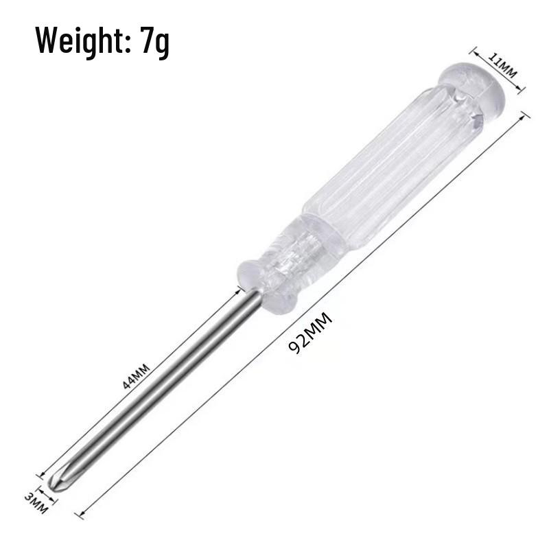 Crystal Handle Phillips & Flathead Mini Screwdriver Set - 2.0/3.0/4.0 for Toys & Electronics