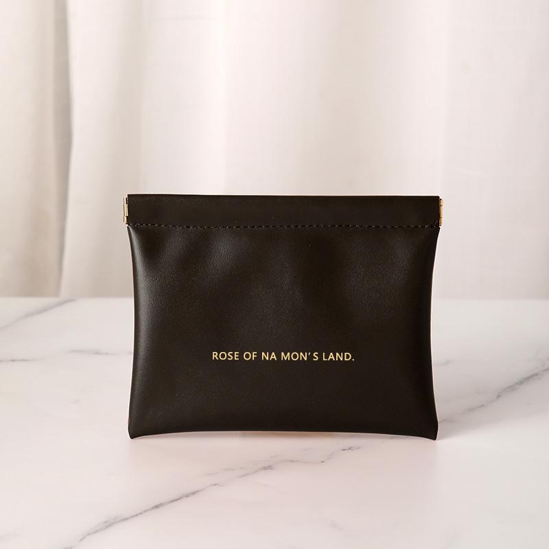 Waterproof PU Travel Pouch: Data Cable, Earphone, Lipstick Holder with Spring Clip Closure