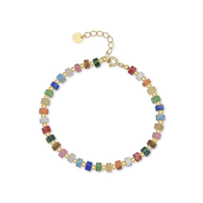 Bracelet - LUXENTER - Ihun - Argent 925 - Or jaune 18K - Cristal multicolore