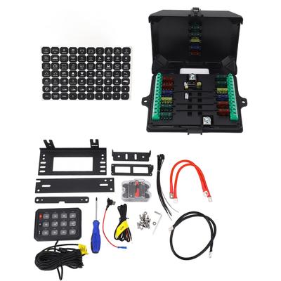 12-fach Schalterpanel 12V auf 24V IP65 Wasserbeständig RGB Farbe Universal für LKW Boot Offroad ATV