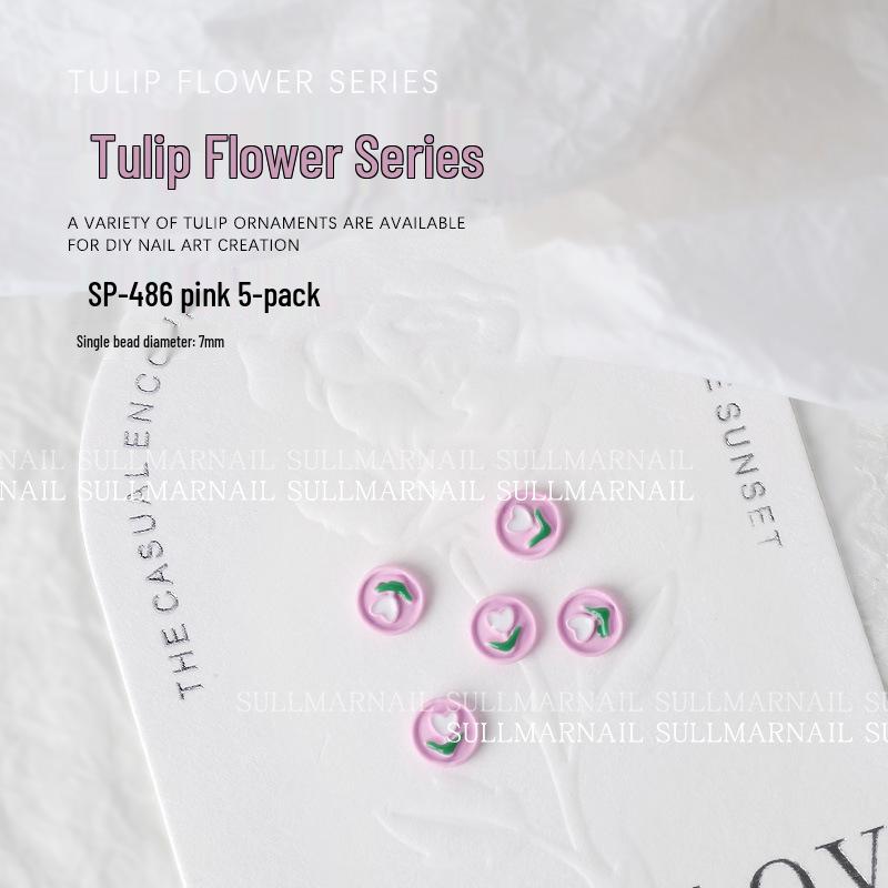 

Nail Art Metal Tulip Flower Decorations (5 Piece Set)