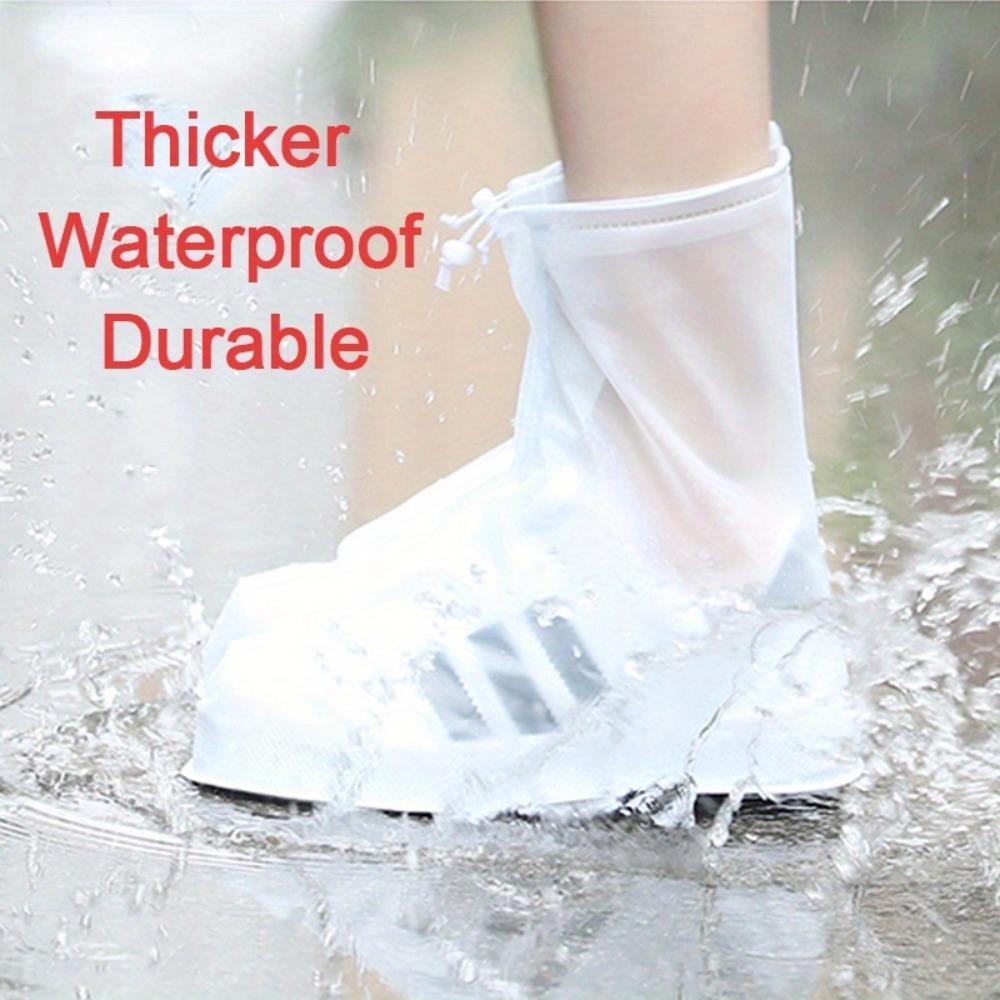 

Silicone Waterproof Unisex Shoe Cover Shoes Protectors, Reusable Non-Slip Rain Boots Design, For Indoor Outdoor Rainy Day Wear S белый