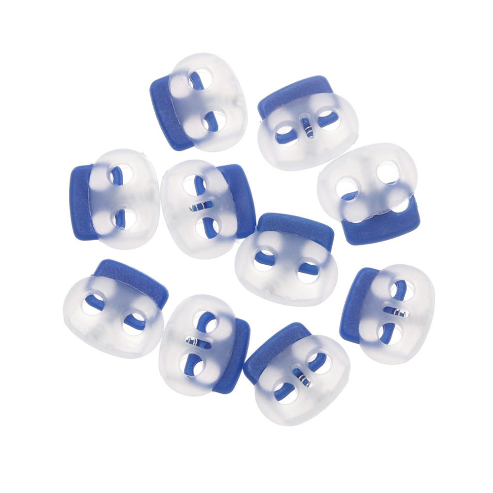 10pcs 18.5*17mm Sportswear Accessories 4mm Hole Apparel Shoelace Button Cord Lock Bean Toggle Clip Plastic Stopper