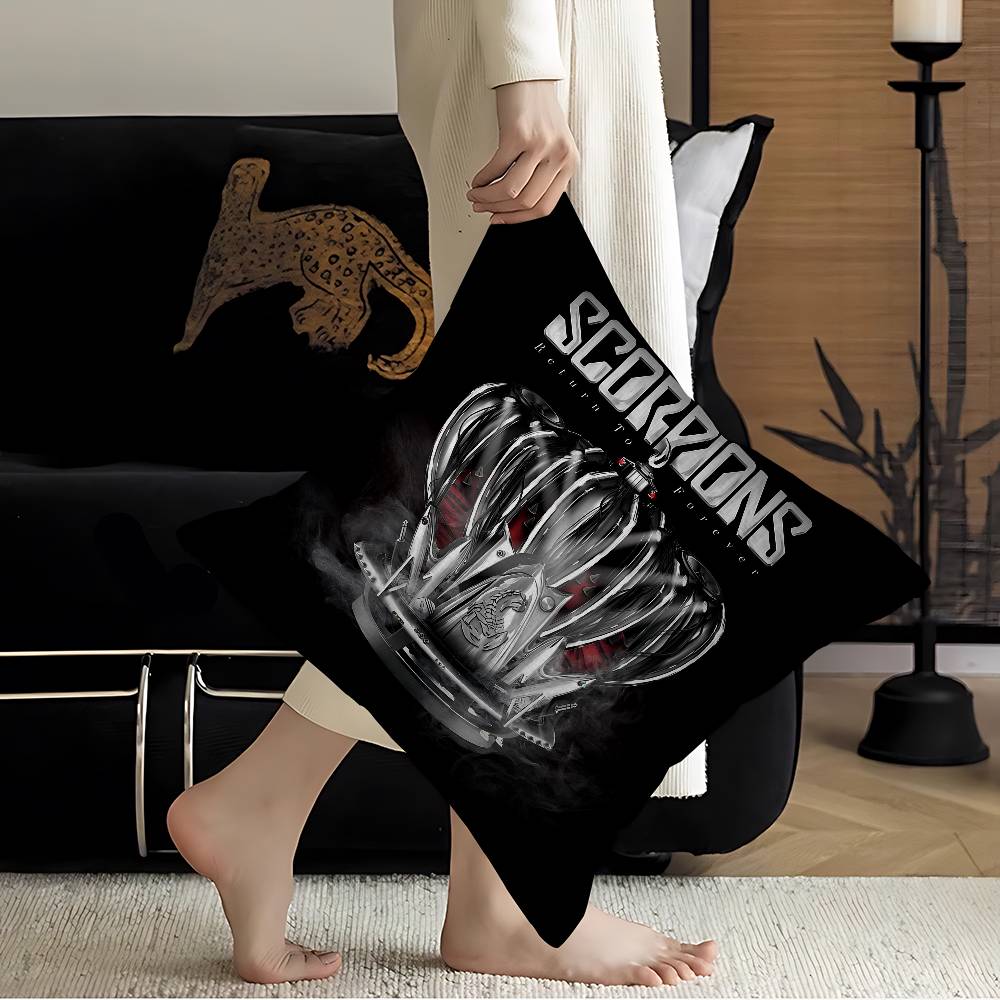 Hard Rock Band S-Scorpions Cushion Cover Pillow Cover Decor Pillowcase Printed Cushion Case for Couch