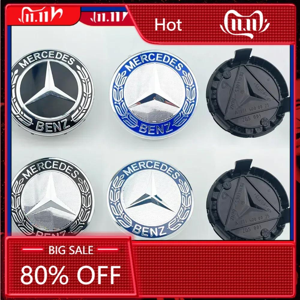 C200 E200 New For Mercedes Benz 4pcs 75mm Car Wheel Center Hub Caps Cover Auto Accessories For Mercedes Benz Amg C180 C200 C260