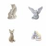 Home Decoration Cat Statue Kawaii Desktop Ornaments Creative Wolf Statue  Living Room