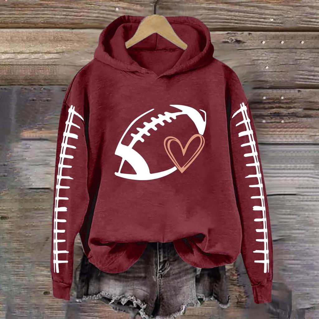 Women's fashion printed hooded sweater