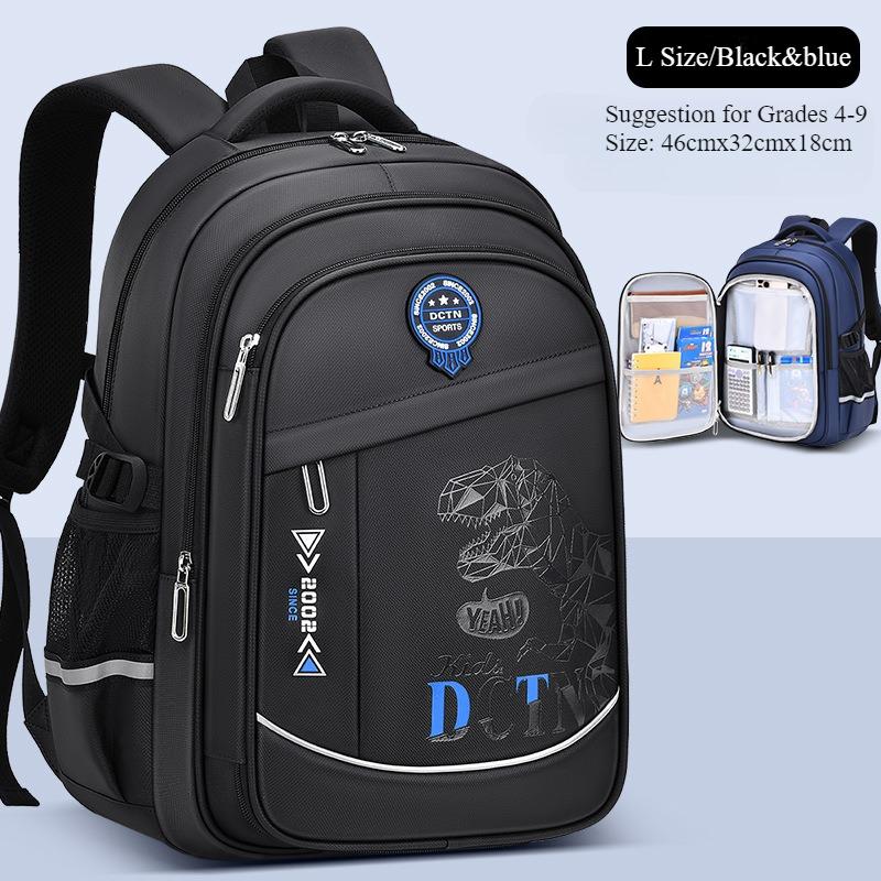 School Open Must Have Children's Backpack New Refrigerator Style Side Door Schoolbag Lightweight Burden Reduce Primary Secondary School Boys' Book Bag