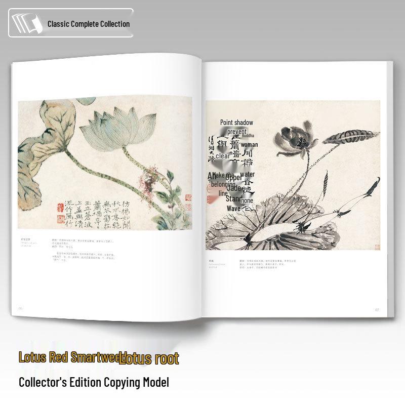 Classic Shi Tao Painting Album: Chinese Painting Technique Textbook on Flowers, Bamboo, and Landscapes