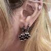 Goth Jewelry Beads Rivets Drop Earrings Grunge Rock Accessories Punk Earrings Women Cool Korean  Earrings