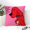 Kissenbezug Baumwolle Leinen Stoff Quadratisch Reißverschluss Kissenbezug Heim Dekoration Wohnzimmer Comic Cartoon C-Clifford Der Große Rote Hund 2
