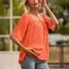 Women Blouse Short Sleeve Summer Casual Top