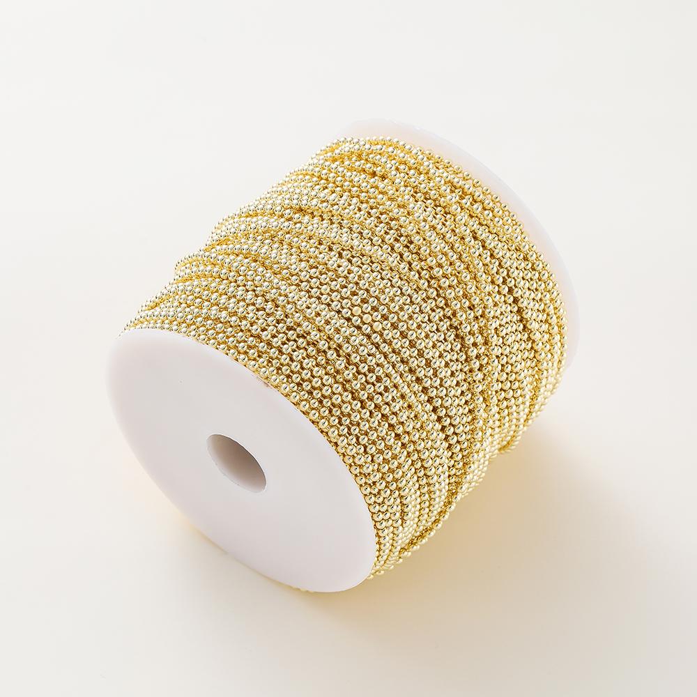 

1Meter/roll 14K 18K Bag Necklace Bracelet Ball Chains Charm Pendant Link Connector Chain For DIY Jewelry Making Findings 1.0mm