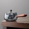 Side Handle Glass Teapots High Temperature Resistant Kung Fu Teaware Accessories Rotating Tea Water Separation Filter Tea Tools