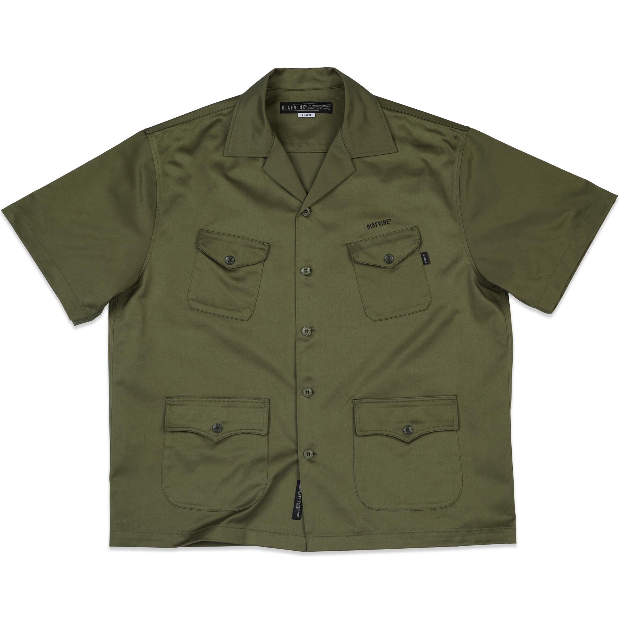 Diaphvine Dv.Lot 685 Multi Pocket Shirt -Military Olive Drab- Military Olive Drab/L