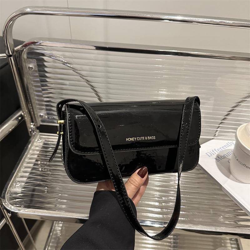 Popular summer new trend women's bags patent leather glossy shoulder bags simple handbags women