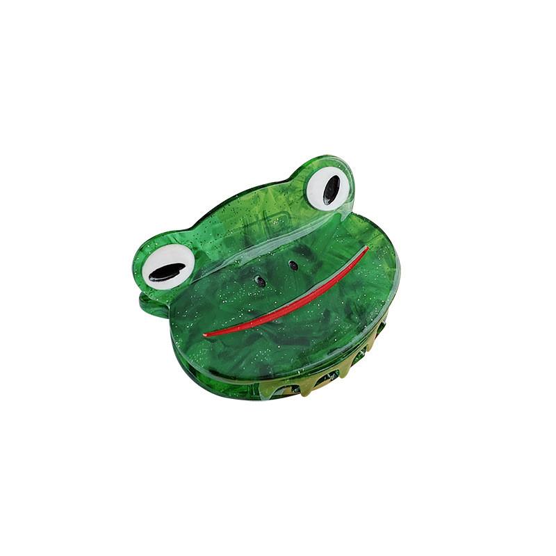 Trendige Cartoon-Frosch Kleine Haarspange Für Frauen Aus Acetat Perfekt Fürs Styling