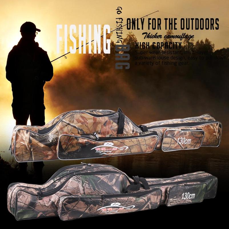 Geanta Pescuit 130cm Camuflaj Dublu Geanta Impermeabila Geanta Pânza Rucsac Geanta Pescuit