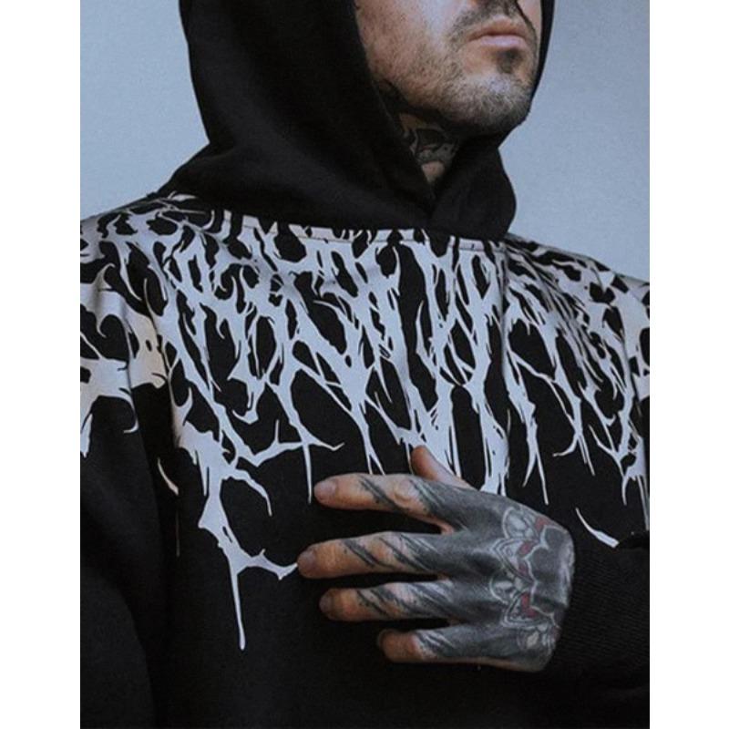 Große Größe Frühling und Herbst neuen Stil Teufelsblut lose beiläufige Kapuzen-Sweatshirt