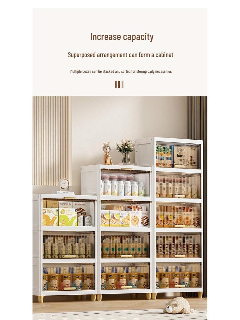 Convertible Multi-Layer Storage Cabinet for Living Room, Bathroom, or Children's Room