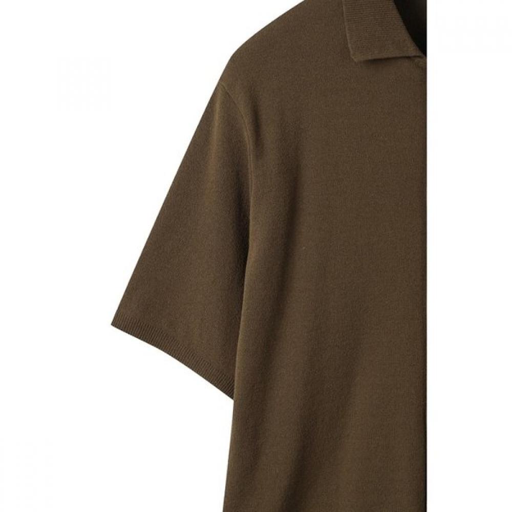 Customellow Brown Soft Half Sleeve Cardigan Cwwam25311brx