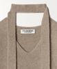 TTUDEMENT V-Neck Muffler Knit Top Mocha