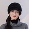 Wool Hat for Women's Autumn and Winter New Middle-aged Velvet Thickened Cold-proof and Warm Knitted Hat
