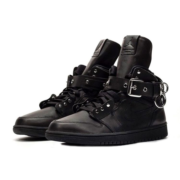 Comme Des Garçons X Air Jordan 1 Retro Strap High Black Unisex Sneakers CN5738-001