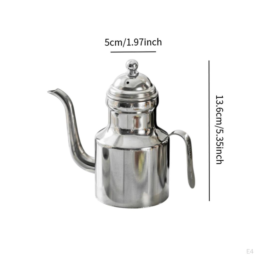 Oil Bottle Dispenser Pot Stainless Steel Easy To Clean Soy Sauce Cruet Container Pouring